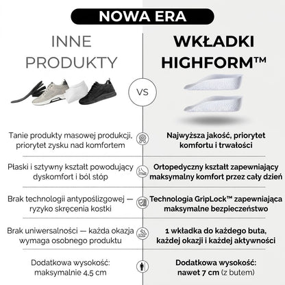 HighForm™ Wkładki podwyższające
